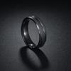 Fede in Tungsteno Nero Anelli Punk Trama d'Acciaio per Uomo Donna Scanalatura Fibra di Carbonio Anello alla Moda