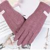 Plush Finger Gloves Touchable Screen Warm Gloves Fashionable Touch Screen Gloves  Women's Style