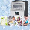 Commercial Ice Cube Maker, LED Lighting, Easy-to-Read Display, with Scoop, Silver