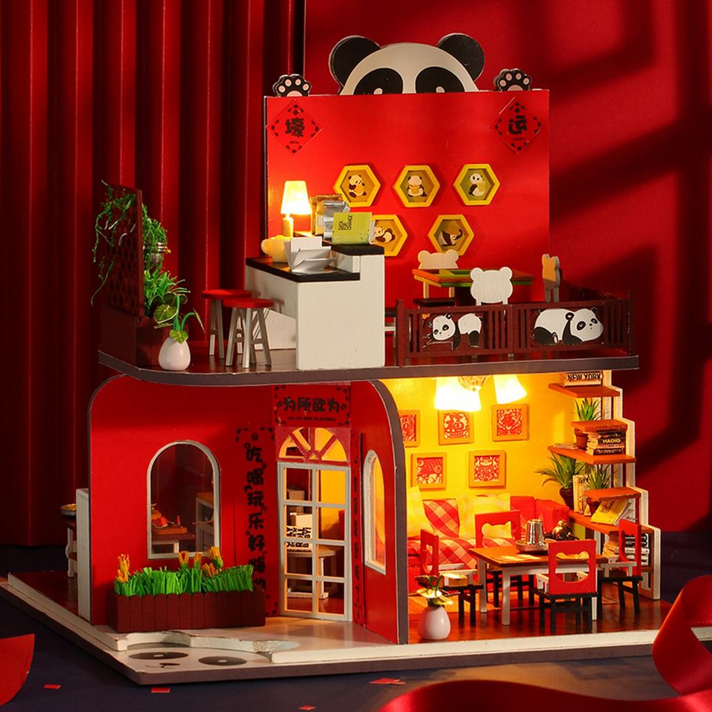 Mini Puppenhaus Modelle Bausatz Miniatur Puppenhaus Möbel Zubehör Spielzeug Geburtstagsgeschenk