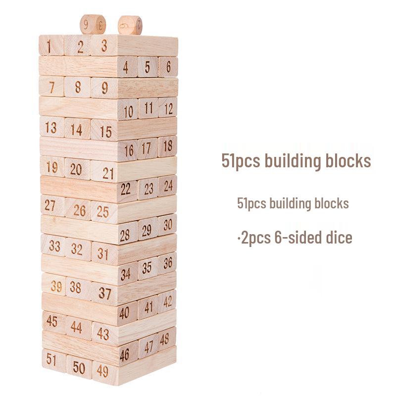 Educational Wooden Stacking Blocks: Ages 4-6, Parent-Child Development Toy