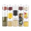 Recipientes de Vácuo de Plástico Herméticos para e Conjunto x 800ml x 1200ml x Herméticos e Café, Massa, Farinha, Açúcar, Pó, Lanches, Chá, Mais. 7 peças (1500ml