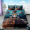 Luffy Duvet Cover Set One Piece Anime Cartoon Bedding Set Quilt Cover Comfortable For Bedroom Dormitory Teens Gifts