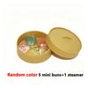 5Pcs Mini Buns with Steamer Bun Squeezable Toys Set Soft Stress Relief Crystal Squishy Fidget Sensory Toy Party Favors Gift