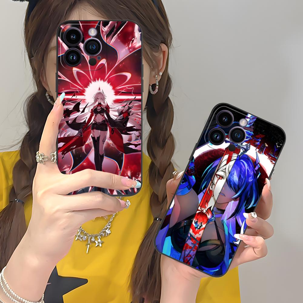 HSR Acheron Matte TPU Mobile Phone Case for iPhone 17 16 15 14 13 12 11 X XR XS 8 7 Air Pro Max Plus Mini Colorful Cover