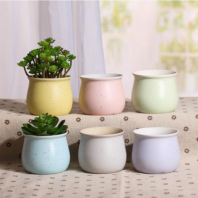 Macaron Blumentopf Keramik Vase Pflanzer Bonsai Desktop Ornamente Home Office Decor Gartenbedarf Sukkulenten Topf Blumentopf