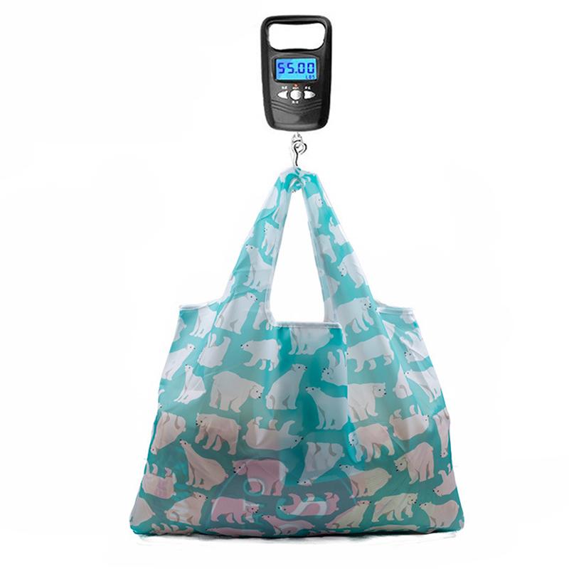 1Pc Foldable Shopping Bag Reusable Travel Grocery Bag Eco-Friendly Tote Bag