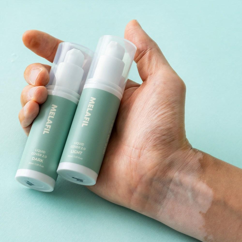 Melafill Vloeibaar Donker Gekleurde Huid Vitiligo Handen Vitiligo Gezicht Vitiligo Dekking Cosmetische Kwasten Set, Donker, 1 Stuk