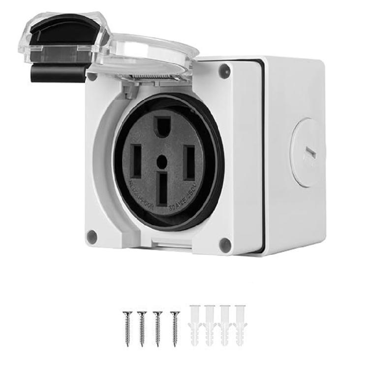  Standard 50A Plugs Set multifunction Charging Outlet Heavy Duty Electrical Plugs Upgrades Outlets for Large Appliances