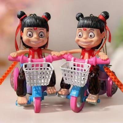 Nezha Music & Light Cartoon Tricycle Lantern for Kids - Mid-Autumn Festival Special