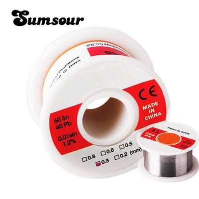 Filo di saldatura per saldatura con nucleo di colofonia di piombo di stagno di alta qualità 0,3 mm 50 g 60/40 per riparazione di rilavorazione di saldatura SMD