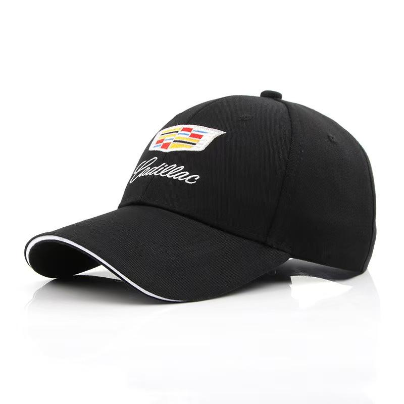Cadillac logo embroidery, seasonal sun protection and shading baseball cap, outdoor racing sports