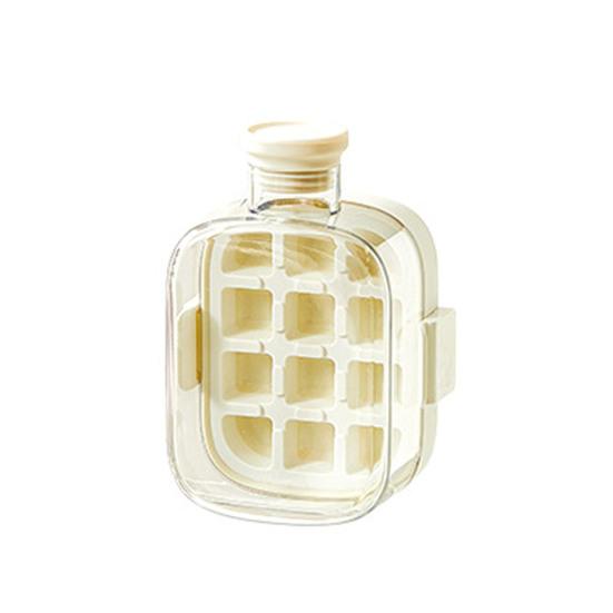 Ice Cube Mold 2-in-1 Ice Tray And Storage Cup Leakproof Seal Push-Type Ice Removal Food-Grade Ice Kettle Portable Ice Maker for Drinks