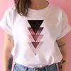 2021 Summer Women T -Shirt Geometry Printed Tshirts Casual Tops Tee Harajuku 90s Vintage White Tshirt Female Clothing
