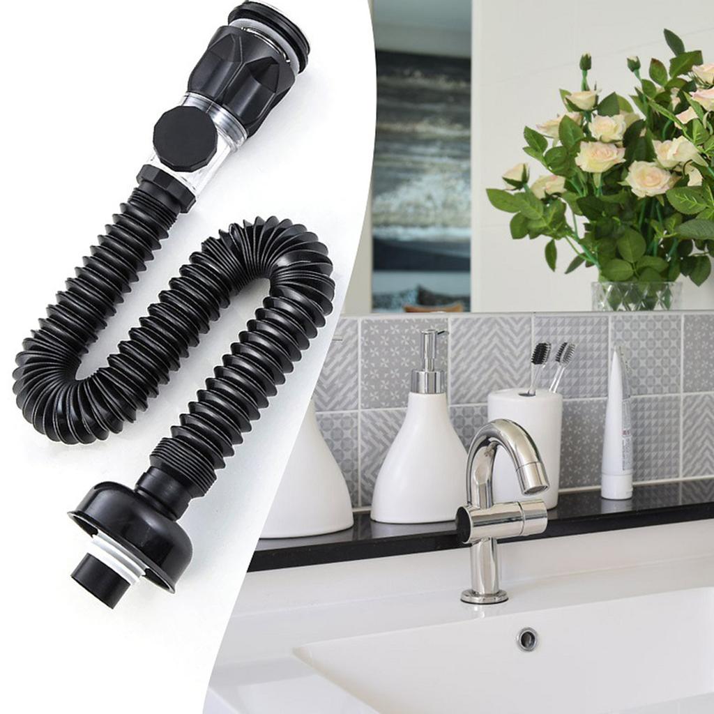 Washbasin Sink Drain Plumbing Flexible Drainages Tube Universal Flexible Sink Sewer Pipe Sink Strainer Drainages Hose