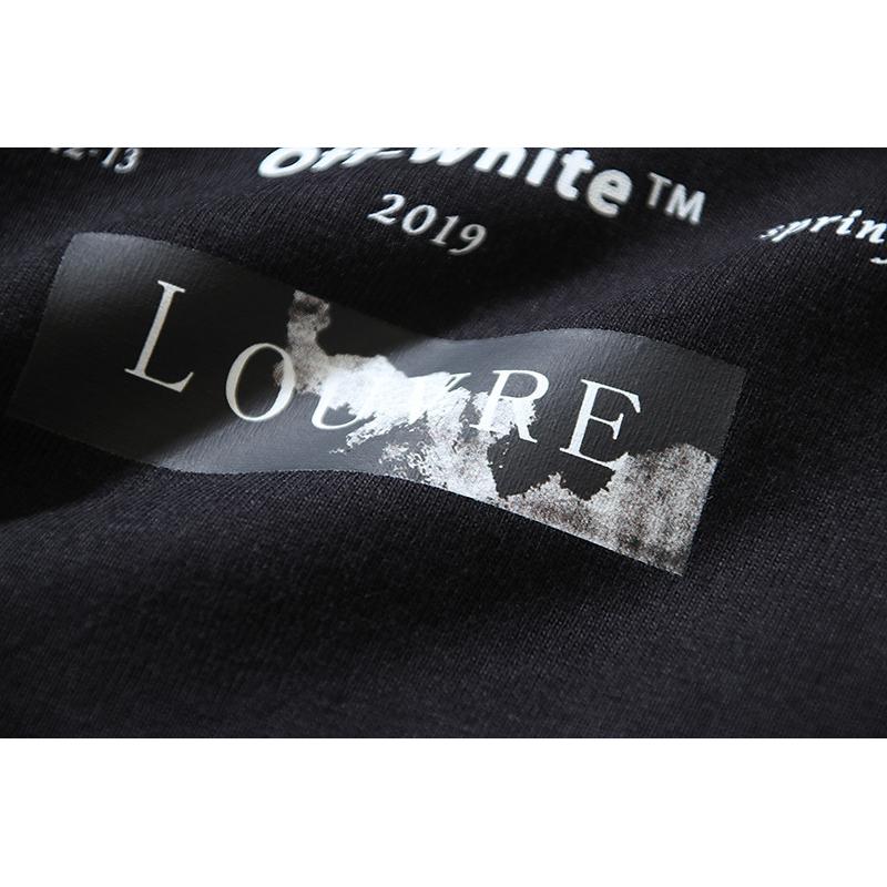 1181 Off-White 2025 Summer New White Cloud Letter Arrow Pattern Printed Short Sleeved T-shirt for Men and Women