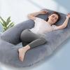 New Detachable Maternity Pillow U Shaped Crystal Velvet Side-Lying Pillow Full Body Pillow