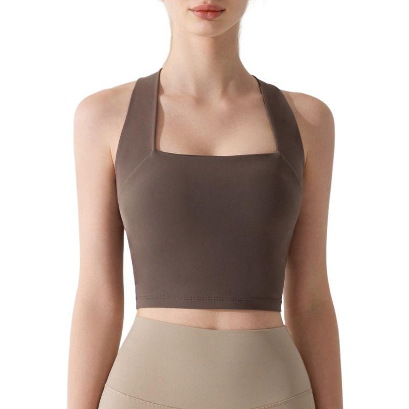 Spring and Summer Sports Intimates Naked Women Sense Fitness Push up Shock Absorption Yoga Bra Vest Cross Beauty Back Running Yoga Clothes