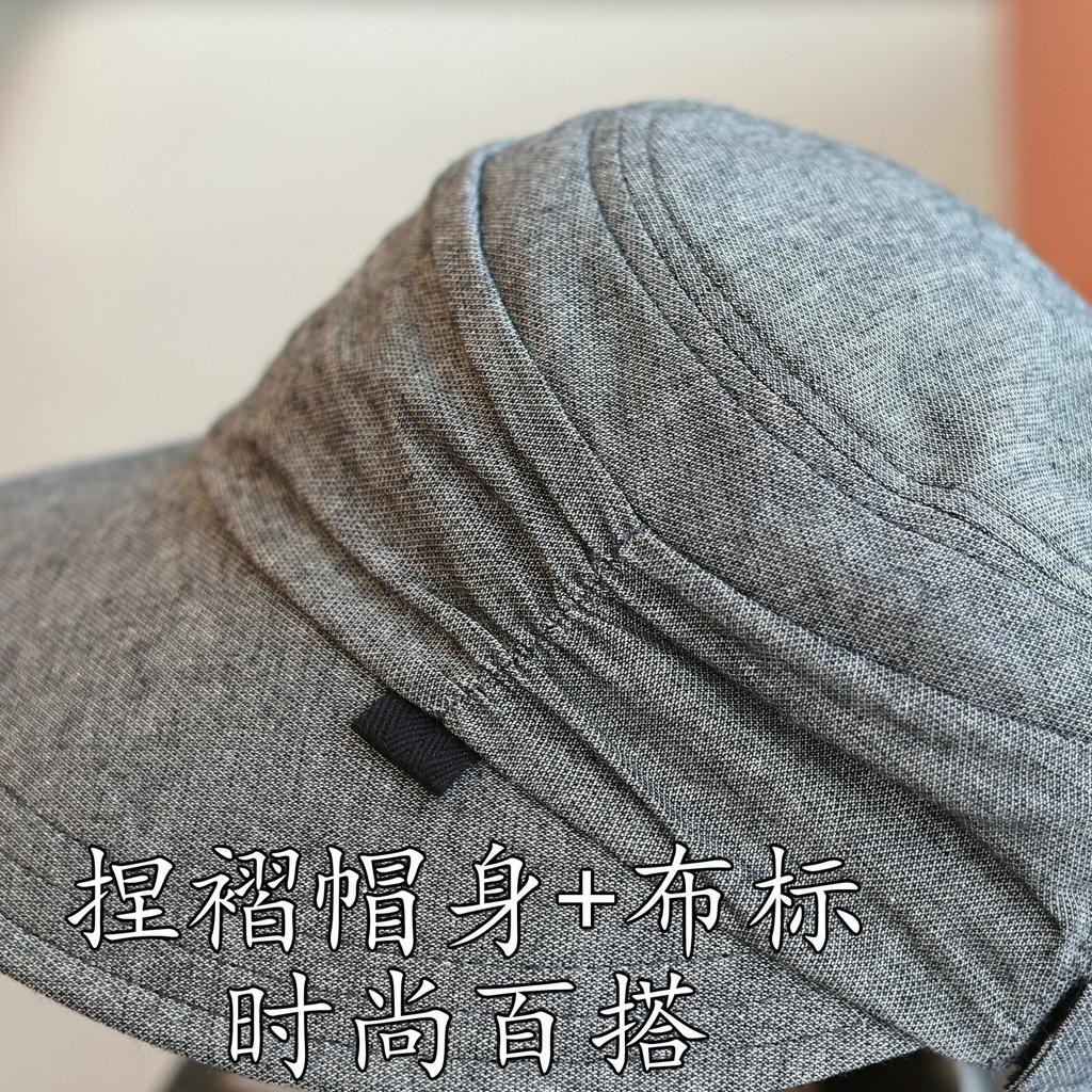 Pleated sense retro duck tongue bucket hat spring and summer casual fashion show face small sunshade travel cloth hat