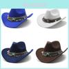 Western Cowboy Hat With Sun Protection For Men Women Bohemian Style