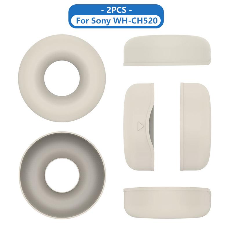 

2 шт. Захисні накладки на навушники Чохли для навушників Для навушників Sony Wh Ch520 Накладки на амбушюри Захисні аксесуари для навушників білий