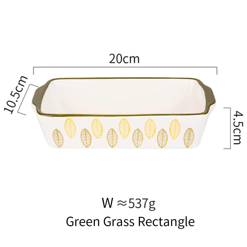 

Керамическая форма для выпечки, противень для запекания лазаньи, прямоугольная форма, противень для выпечки с ручкой, духовка, кухонный инструмент для выпечки