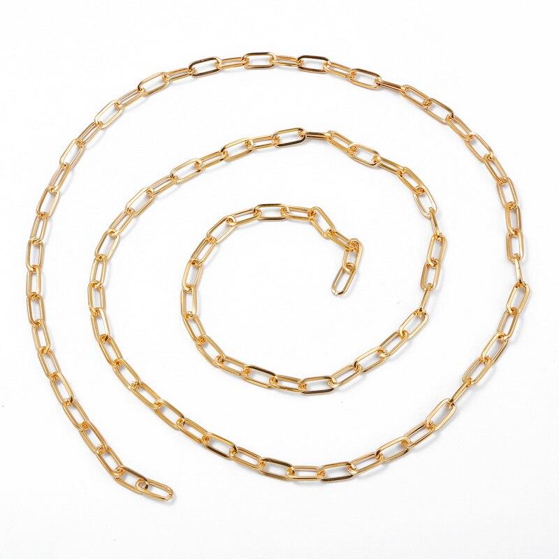 KC Gold Long Necklace Chains Iron Bulk For DIY Jewelry Findings Making Materials Accessories