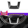 1x Carbon Fiber Steering Wheel Decoration Cover Trim For Ford Explorer 2020-2024