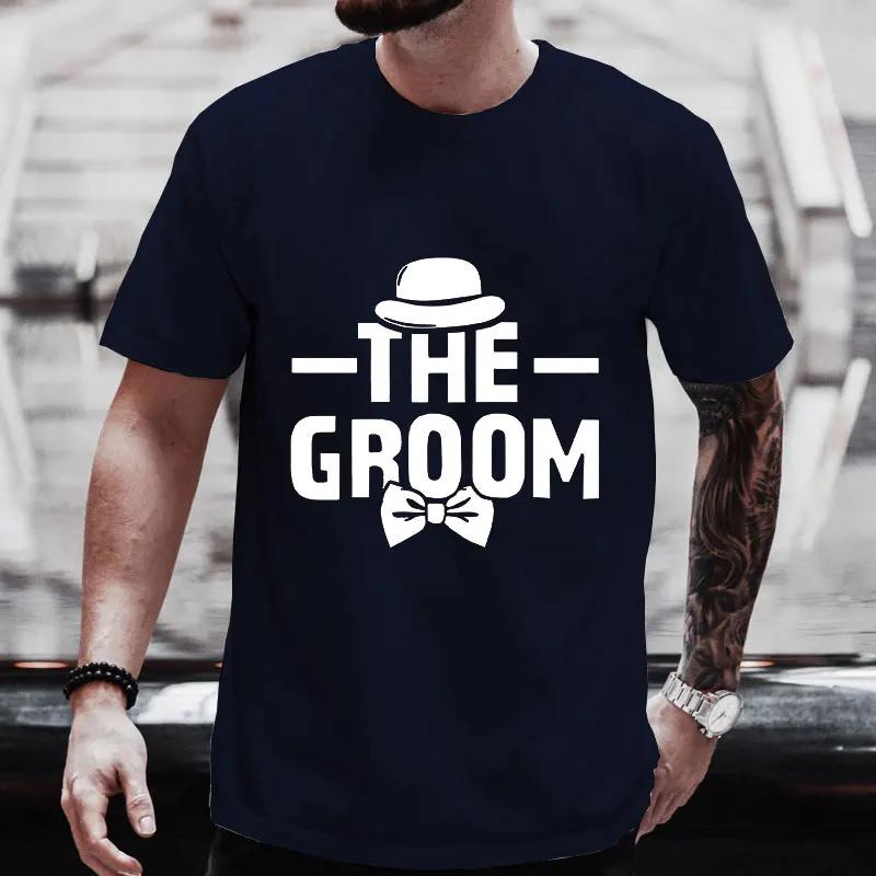 The Groom's Crew Y2k Tops Single Farewell Bachelor Stag Party Streetwear Team Groom Squad Best Man T Shirt Friends Wedding Tees
