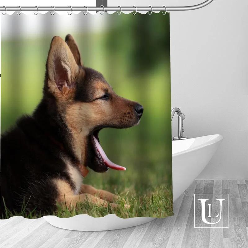 Benutzerdefinierte Deutscher Schäferhund Hund Duschvorhang MEHRERE GRÖSSEN Wasserdichtes Stoff Duschvorhang für Badezimmer Dekoration Dropshipping