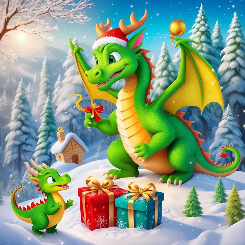 5D DIY Diamond Painting Cute Dragon Full Diamond Mosaic Cartoon Animal Cross Stitch Handicrafts Rhinestones Decor Kids Gift