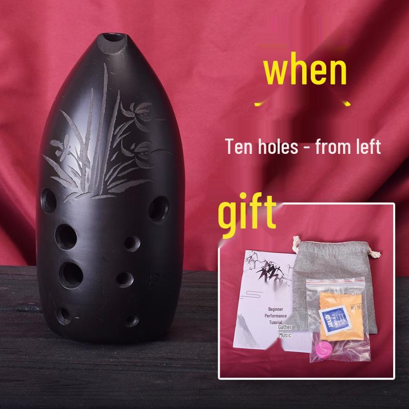 Ocarina with Pen Holder: Available in double-cavity ten-hole and eight-hole, perfect for beginners, students, children, adults, and professional use.