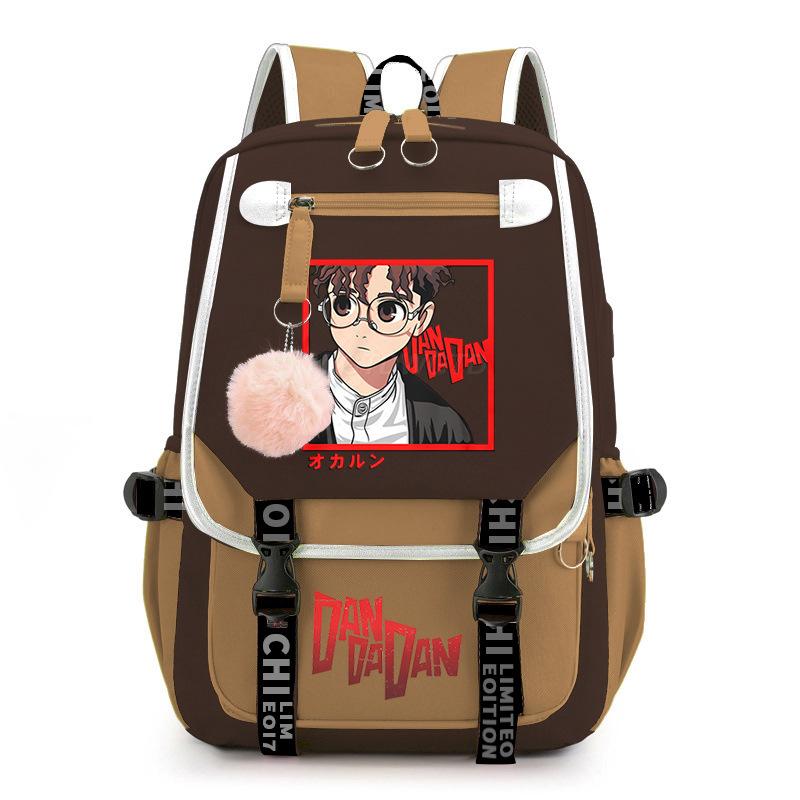 The New Dandadan Bold Party Surrounding Printing Trend Junior High School Students Large-capacity Leisure Schoolbag