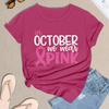 Women's Casual Halloween Breast Print T-Shirt Round Neck Pullover Short Sleeve Top
