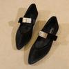 Fashion Ladies Footwear Purple One-line Buckle Office Pointed Toe Spring Summer 2025 Slip On Shoe With Discount Non Women's Flat Shoes