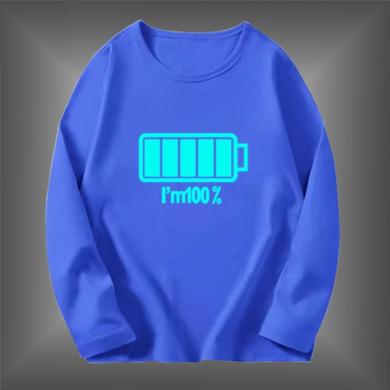 

Весенне-осенние футболки с круглым вырезом и 3D-принтом символа Tech, модные повседневные детские футболки с длинным рукавом для мальчиков 170 синий