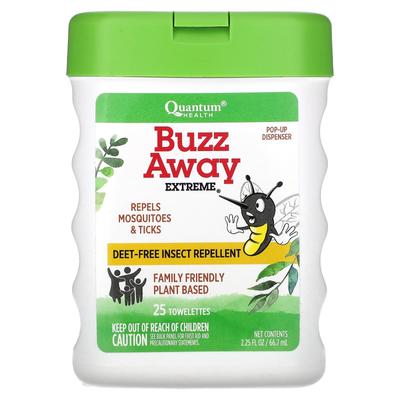 Bizz A-way Extreme, DEET-freies Insektenschutzmittel, 25 Packungen
