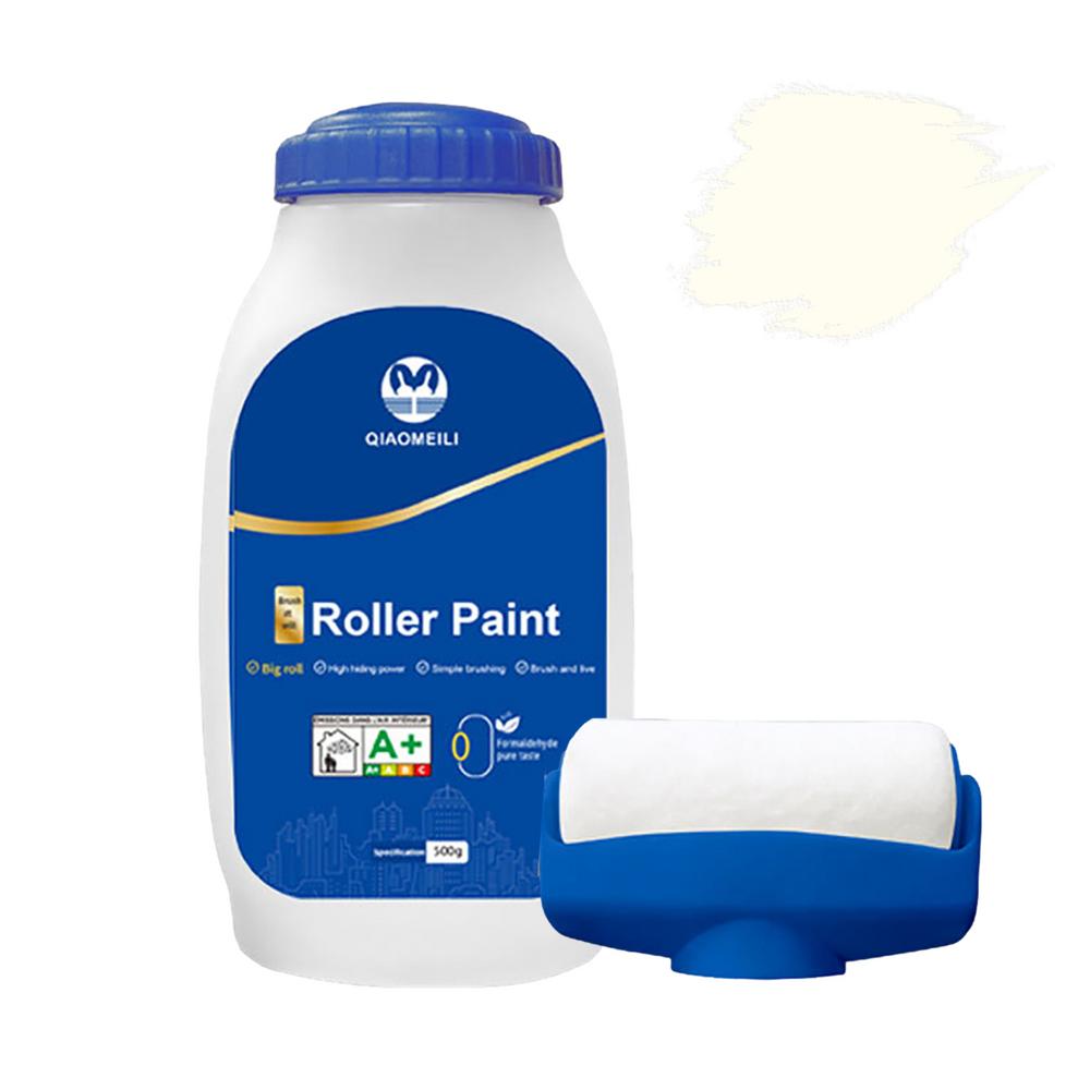 

500g Wall Repair White Paint Roller With Big Roll Brush Interior Wall Ceramic Tile Repair Household Wall Graffiti Repair Roller перлина білого кольору