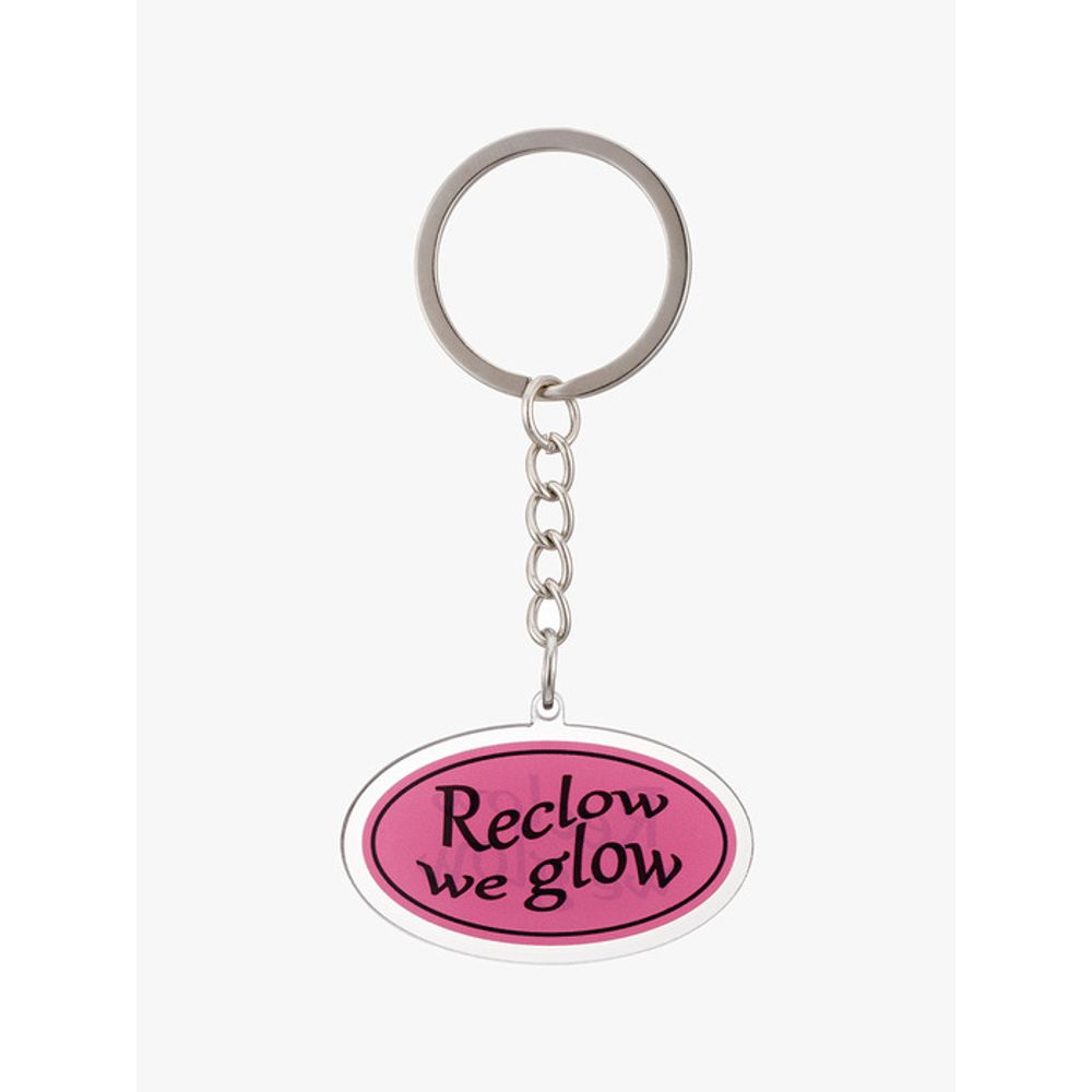 RECLOW OVAL LOGO ACRYLIC KEYRING PINK