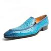 Fashion Fashion Blue Loafer Shoes for Men New Design Slip-on Mens Dress Shoe Premium Leather Daily Wearing Casual Comfortable Party Shoe