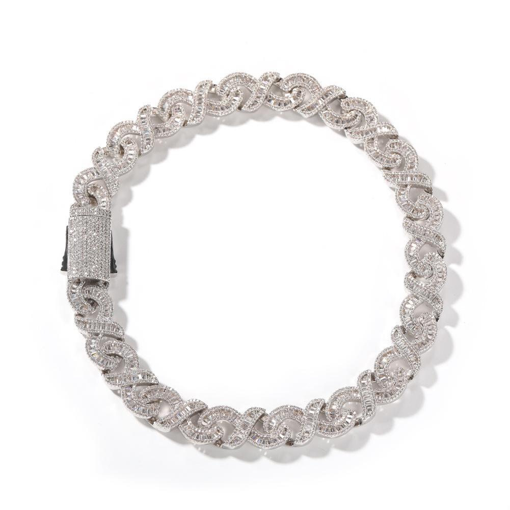 2026 Geometric T Unlimited European and American Necklace Boys High Personality 15mm Diamond Jewelry Bracelet