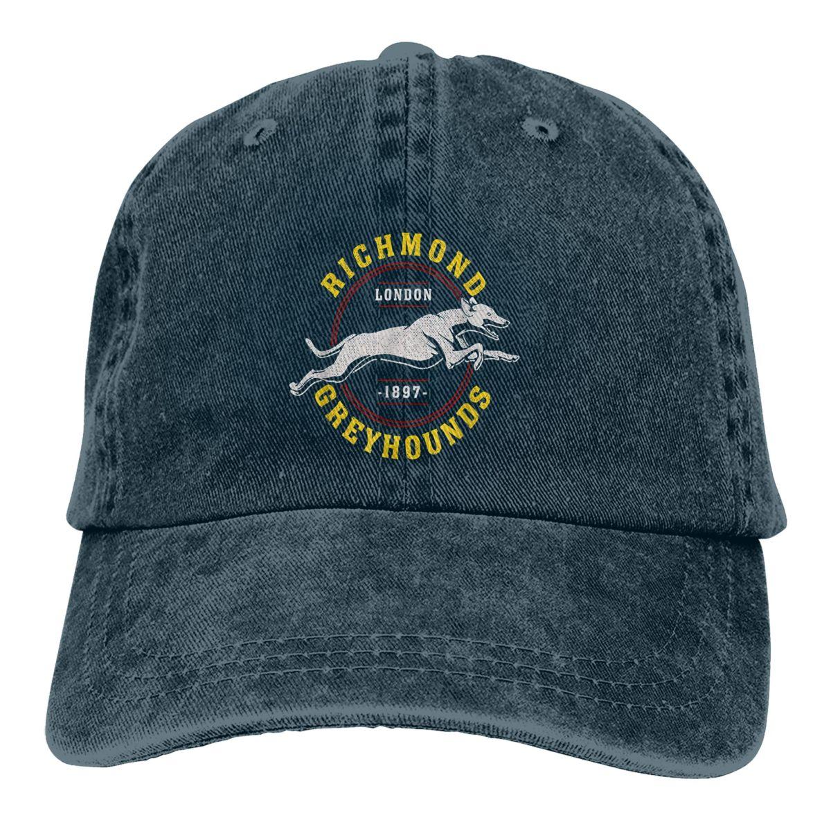 

Washed Mens Baseball Cap Richmond Greyhounds London Classic Trucker Snapback Caps Dad Hat Dog Lover Golf Hats One Size