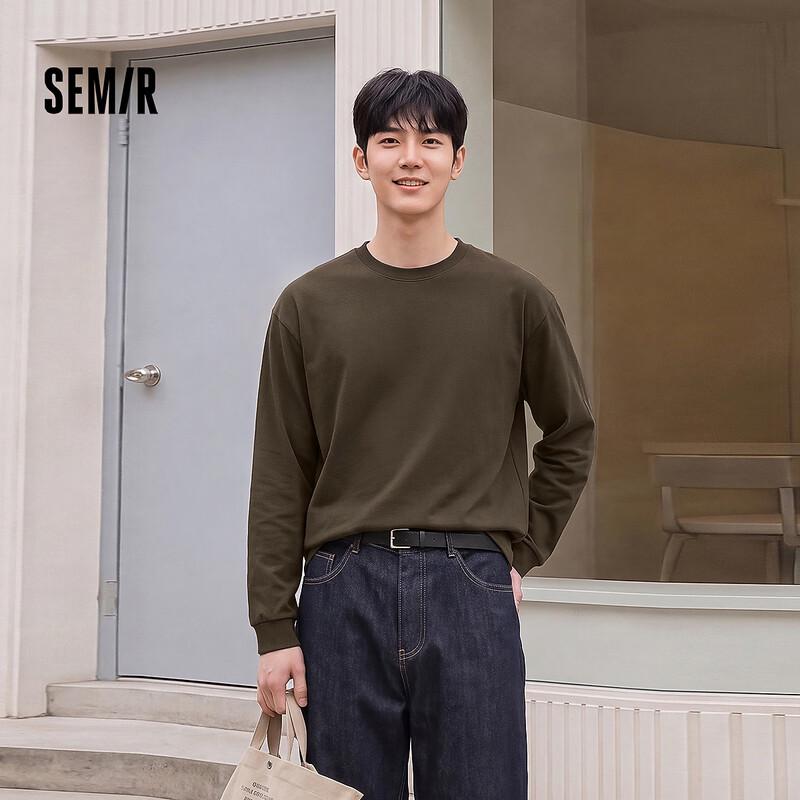Semir Men's Long-Sleeve Round Neck Knit T-Shirt