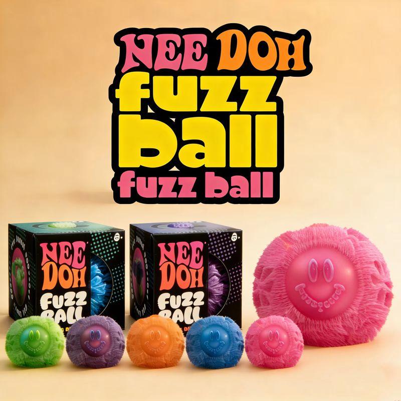 New Nee Doh Fuzz Ball Squeeze Toy Soft Fluffy Flower Power Portable Stress Relief Relieves Anxiety Fidget Squishy Toy Decor Gift
