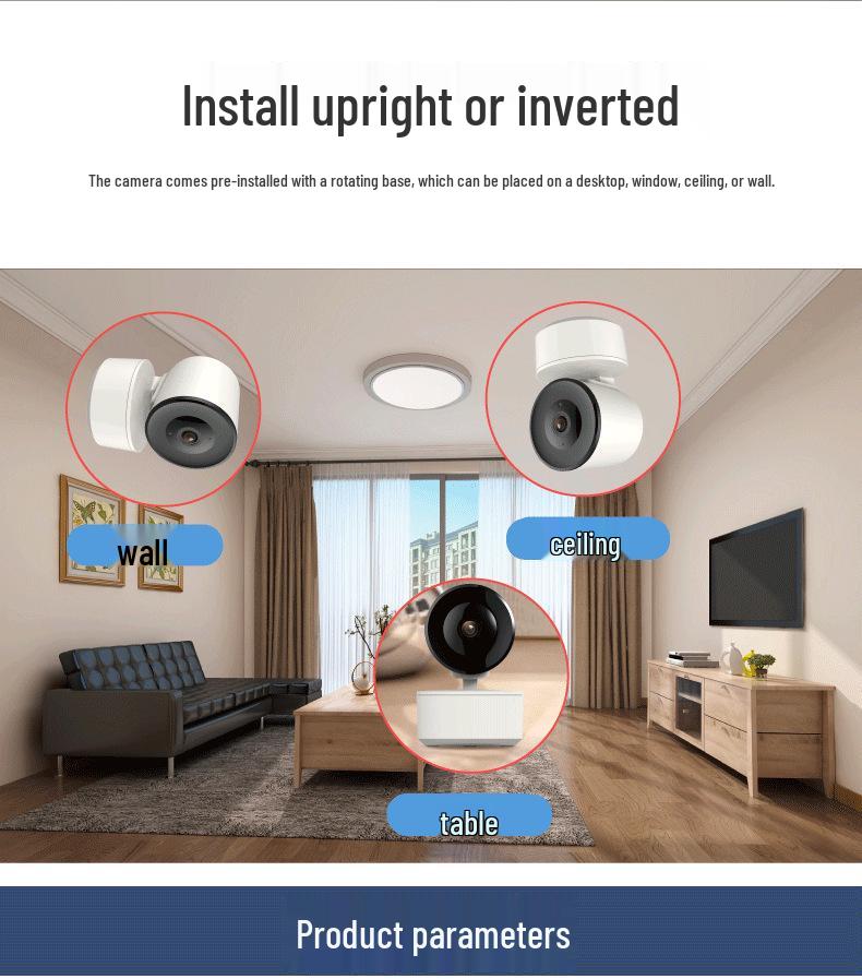 Tuya Indoor 360° HD Smart Camera with Wireless Mobile Tracking