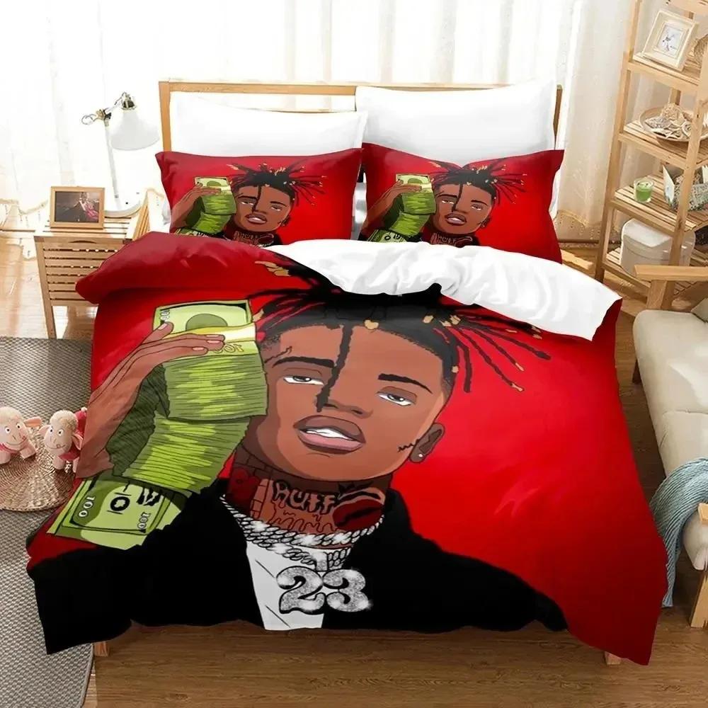 RIP Jaydayoungan Rapper Bedding Set Boys Girls Twin Queen Size Duvet Cover Pillowcase Bed Boys Adult Fashion Home Textileextile
