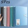 5Pcs Four Hole A4 Punching Loose Leaf Clip Student Exam Paper Organizing Folder Paper Clip Bookclip A4 Transparent Storage Data Book