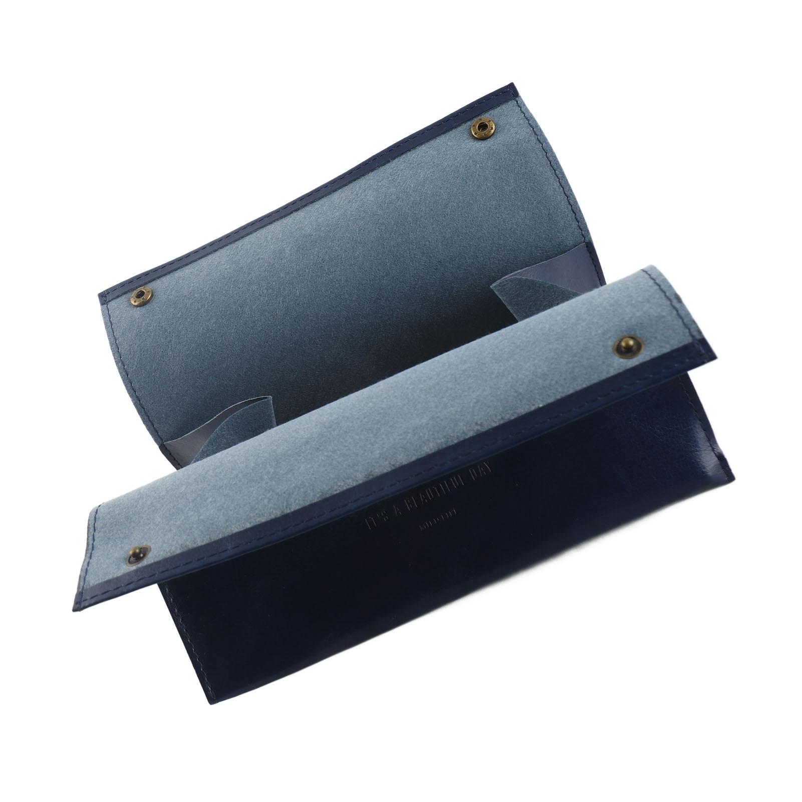 

PU Leather Originality Tissue Box Desktop Tissue Organizer for Bedroom Living Room Blue