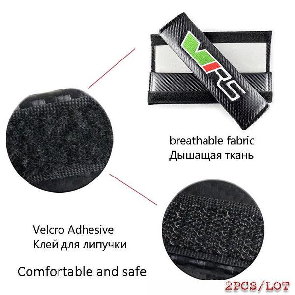 2pcs/set Car carbon fiber seat belt cover padded shoulder car styling
