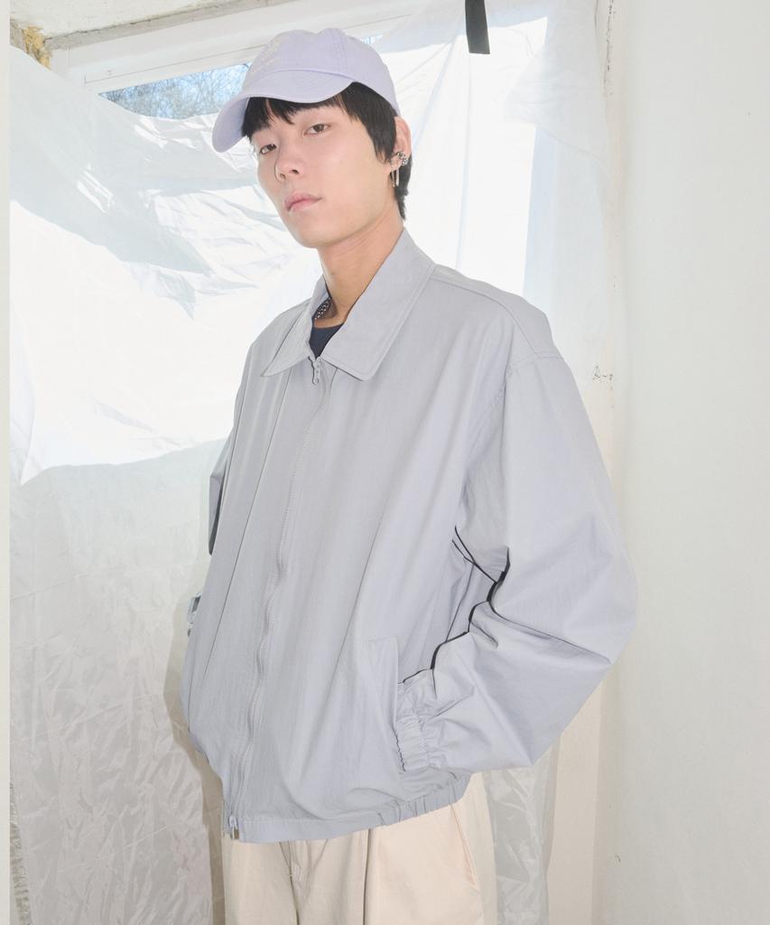 Black Moment Signature Nylon Oversized Blouson 2Way [[Light Blue]
